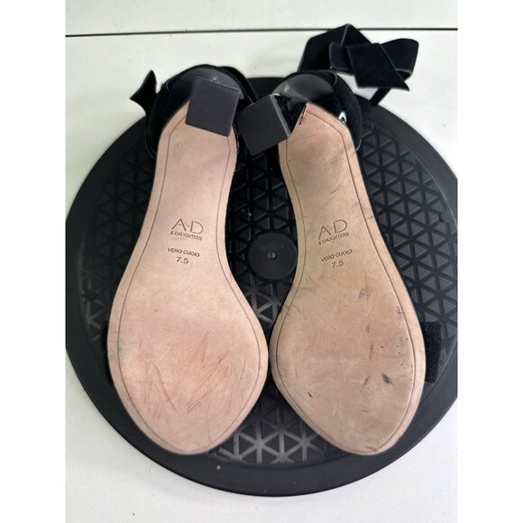 AD & DAUGHTERS Suede Leather Heels Sz 7.5 - Picture 8 of 8